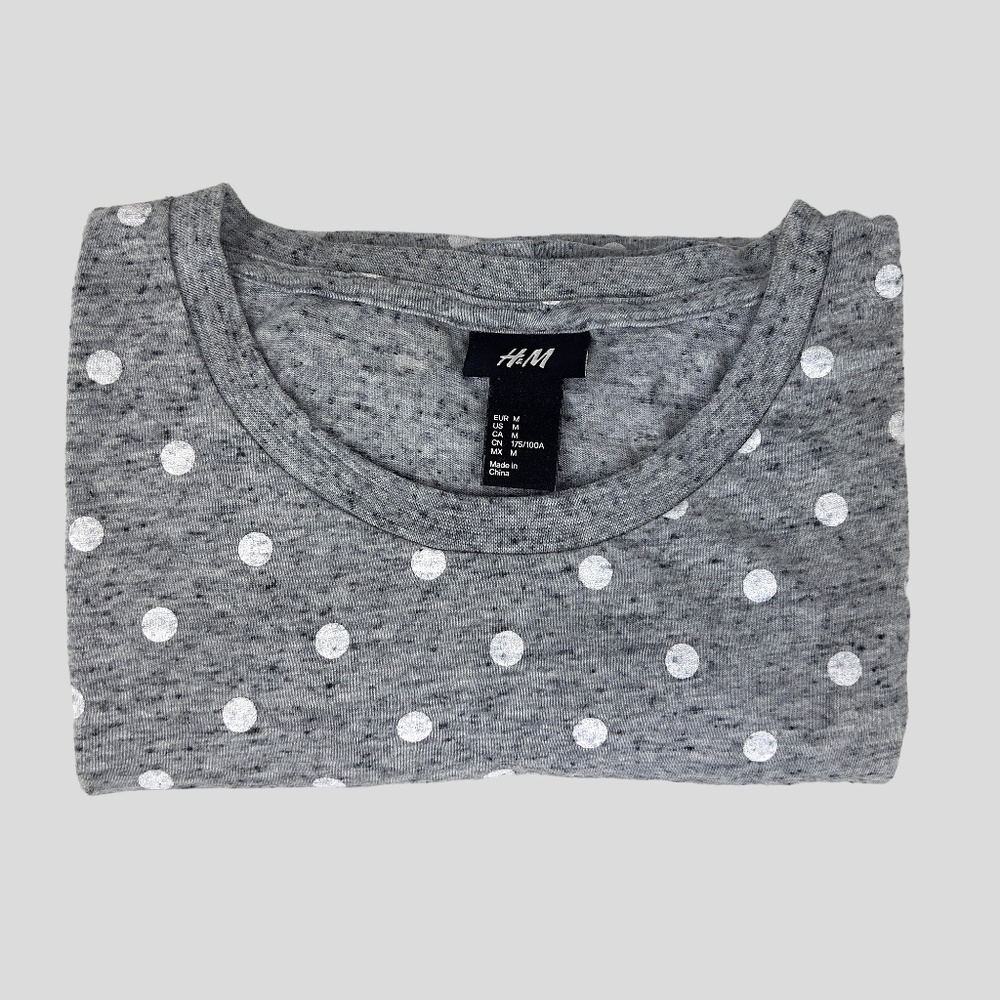H&M Gray Polka Dot T-Shirt - Picture 3 of 8